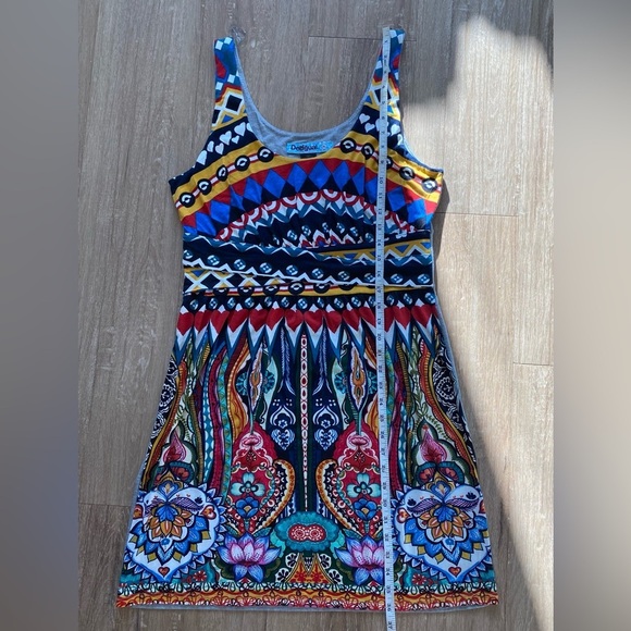 Desigual Sleeveless Scoop Neck Geometric Print Dress Size XL - Picture 10 of 15